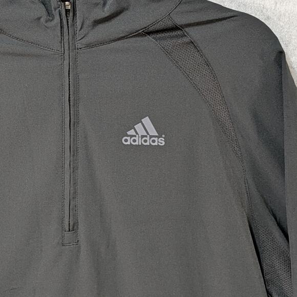 Adidas Men’s M Black Lightweight Windbreaker Jacket Athletic Running Sport - Picture 4 of 14